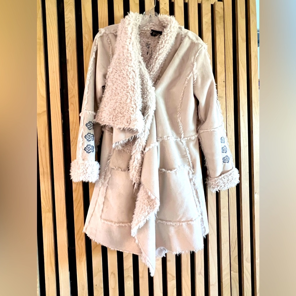 Johnny Was cream colored Biya jacket